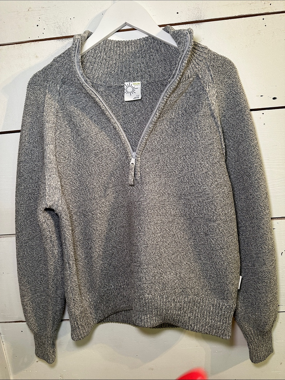OFFLINE By Aerie Cool Down Quarter Zip Waffle Sweater